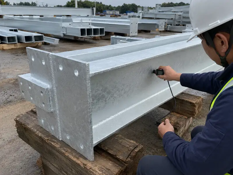 Hot-dip galvanized steel components for office building projects